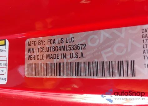 2021 Jeep Gladiator Rubicon 4X4 из США, поврежденный, VIN 1C6JJTBG4ML533672